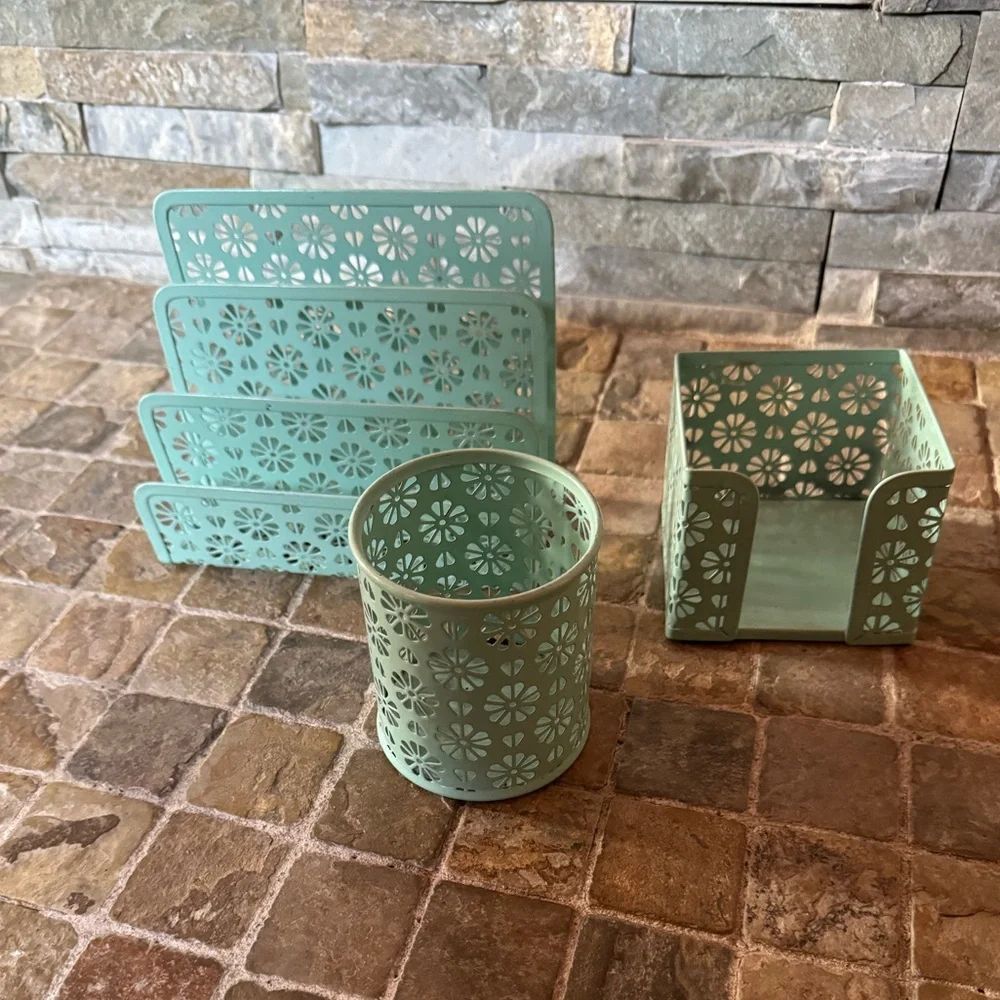 Mint Green Home Accents Organizer Set